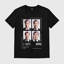 Футболка хлопковая мужская Hoseok bts 4cut, цвет: черный