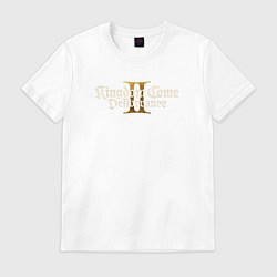 Футболка хлопковая мужская Kingdom Come Deliverance 2 logo, цвет: белый