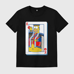 Футболка хлопковая мужская Король Гомер, цвет: черный