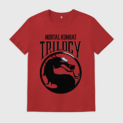 Футболка хлопковая мужская Mortal kombat trilogy, цвет: красный