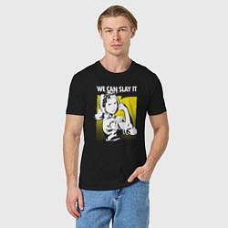 Футболка хлопковая мужская Buffy we can slay it, цвет: черный — фото 2