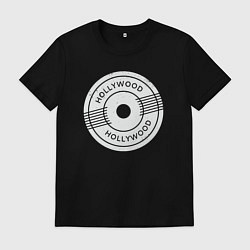 Футболка хлопковая мужская USA Hollywood, цвет: черный