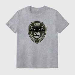 Футболка хлопковая мужская БПЛА Войска, цвет: меланж