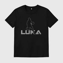 Футболка хлопковая мужская Luka basketball, цвет: черный