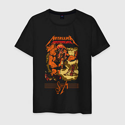 Футболка хлопковая мужская Metallica - octopus monster, цвет: черный