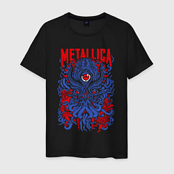 Футболка хлопковая мужская Metallica: octopus, цвет: черный