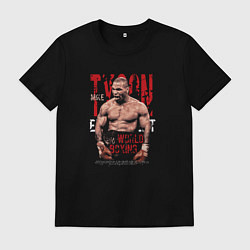 Футболка хлопковая мужская Майк Тайсон мировой бокс, цвет: черный
