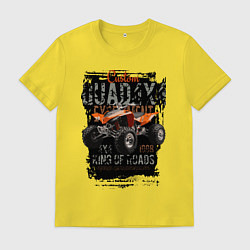 Футболка хлопковая мужская Квадроцикл кастом, цвет: желтый