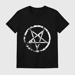 Футболка хлопковая мужская Star pentagram, цвет: черный