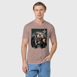 Футболка хлопковая мужская Metallica cool dudes - thrash metal, цвет: пыльно-розовый — фото 2