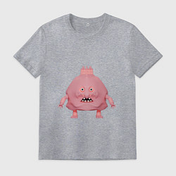 Футболка хлопковая мужская Розовый монстр, цвет: меланж