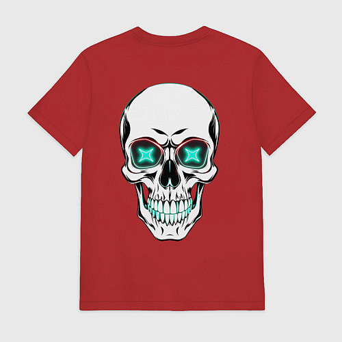 Мужская футболка Череп хэллоуин / Красный – фото 2
