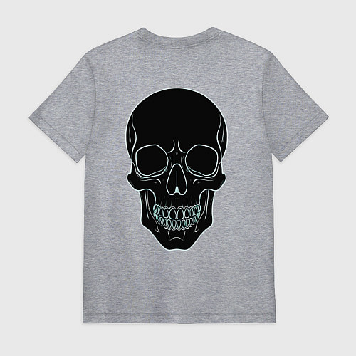 Мужская футболка Skull black / Меланж – фото 2