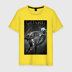 Футболка хлопковая мужская Quake champions - NYX and Sorlag, цвет: желтый