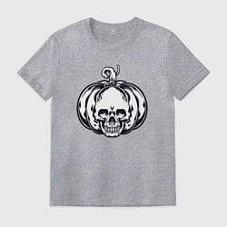 Футболка хлопковая мужская Dead pumpkin, цвет: меланж