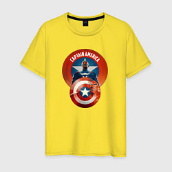 Футболка хлопковая мужская Captain America: Brave New World, цвет: желтый