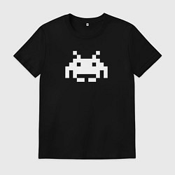 Футболка хлопковая мужская Space invader, цвет: черный