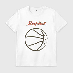 Футболка хлопковая мужская Basketball vibe, цвет: белый