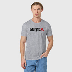 Футболка хлопковая мужская Gamer, цвет: меланж — фото 2