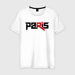 Футболка хлопковая мужская Paris, цвет: белый