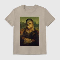 Футболка хлопковая мужская Чубакка - Мона Лиза, цвет: миндальный
