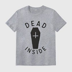 Футболка хлопковая мужская Мёртвец внутри, цвет: меланж