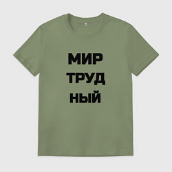 Мужская футболка Мир Труд мем