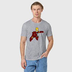 Футболка хлопковая мужская Homer ironman, цвет: меланж — фото 2