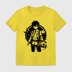 Футболка хлопковая мужская Работник скорой помощи, цвет: желтый
