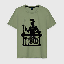 Мужская футболка Бармен стимпанк