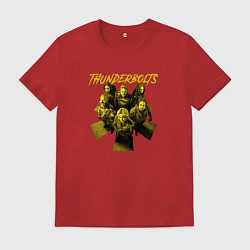 Футболка хлопковая мужская Громовержцы - персонажи, цвет: красный