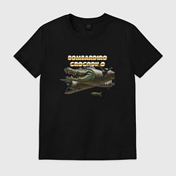 Футболка хлопковая мужская Bombardino Crocodillo, цвет: черный