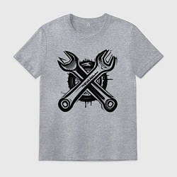 Мужская футболка Черные рожковые ключи