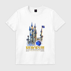 Футболка хлопковая мужская Heroes of might and magic 3 Tower, цвет: белый