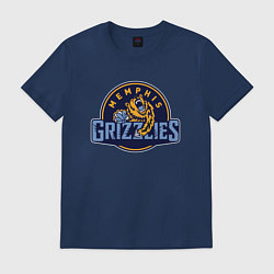Футболка хлопковая мужская Memphis Grizzlies - NBA, цвет: тёмно-синий