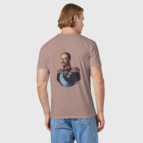 Мужская футболка Где русский флаг поднят то там он опускаться не до / Пыльно-розовый – фото 4