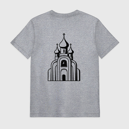 Мужская футболка Если ангел твой за твоим плечом арт свечи / Меланж – фото 2