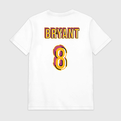 Мужская футболка Кобе Брайант номер 8 / Белый – фото 2