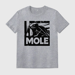 Футболка хлопковая мужская Крот в стиле граффити, цвет: меланж