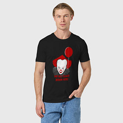 Футболка хлопковая мужская We all float, цвет: черный — фото 2