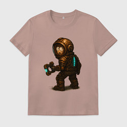 Футболка хлопковая мужская Кенни в игре Dead Space, цвет: пыльно-розовый