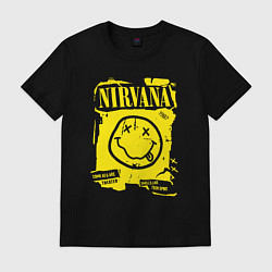 Футболка хлопковая мужская Nirvana 1987, цвет: черный