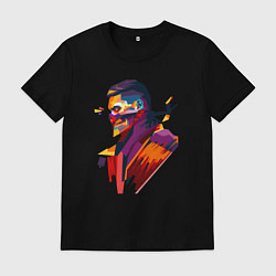 Футболка хлопковая мужская Джонни Кейдж, цвет: черный