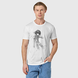 Футболка хлопковая мужская Данганронпа V3 - Кокичи Ома, цвет: белый — фото 2