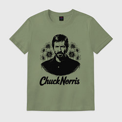 Мужская футболка Чак Норрис в цветах