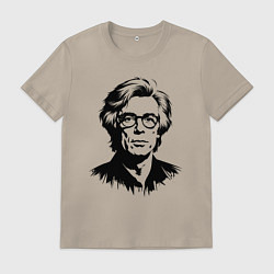 Мужская футболка Энди Уорхол черный портрет