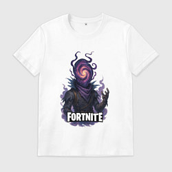 Футболка хлопковая мужская Сюрреалистичный Рейвен Fortnite, цвет: белый