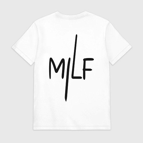 Мужская футболка Milf - мемная фраза из сериала / Белый – фото 2