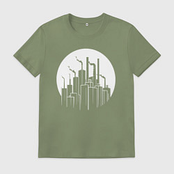 Футболка хлопковая мужская Лунный завод, цвет: авокадо