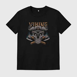 Футболка хлопковая мужская Viking warrior, цвет: черный
